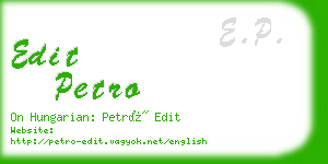 edit petro business card