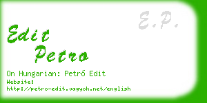 edit petro business card